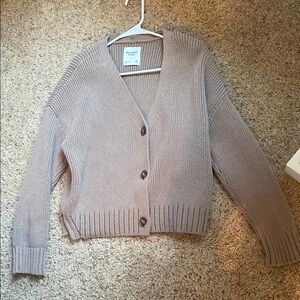 Abercrombie & Fitch Beige Button-Up Cardigan